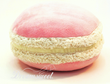 Macaron Shape Throw Cushion Pillow with  Youth Size Soft Black Fleece Blanket for Travel and Home