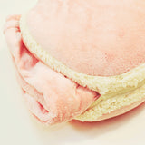 Macaron Shape Throw Cushion Pillow with  Youth Size Soft Black Fleece Blanket for Travel and Home