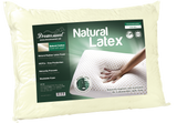 Premium Brazilian Natural Latex Classic Shape Cervical Pillow with 100% Percale Cotton Cover - FIRM